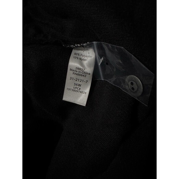 Women Within 36W Skirt Corduroy Black Side Pockets Elastic Waist Plus Size - Picture 6 of 6